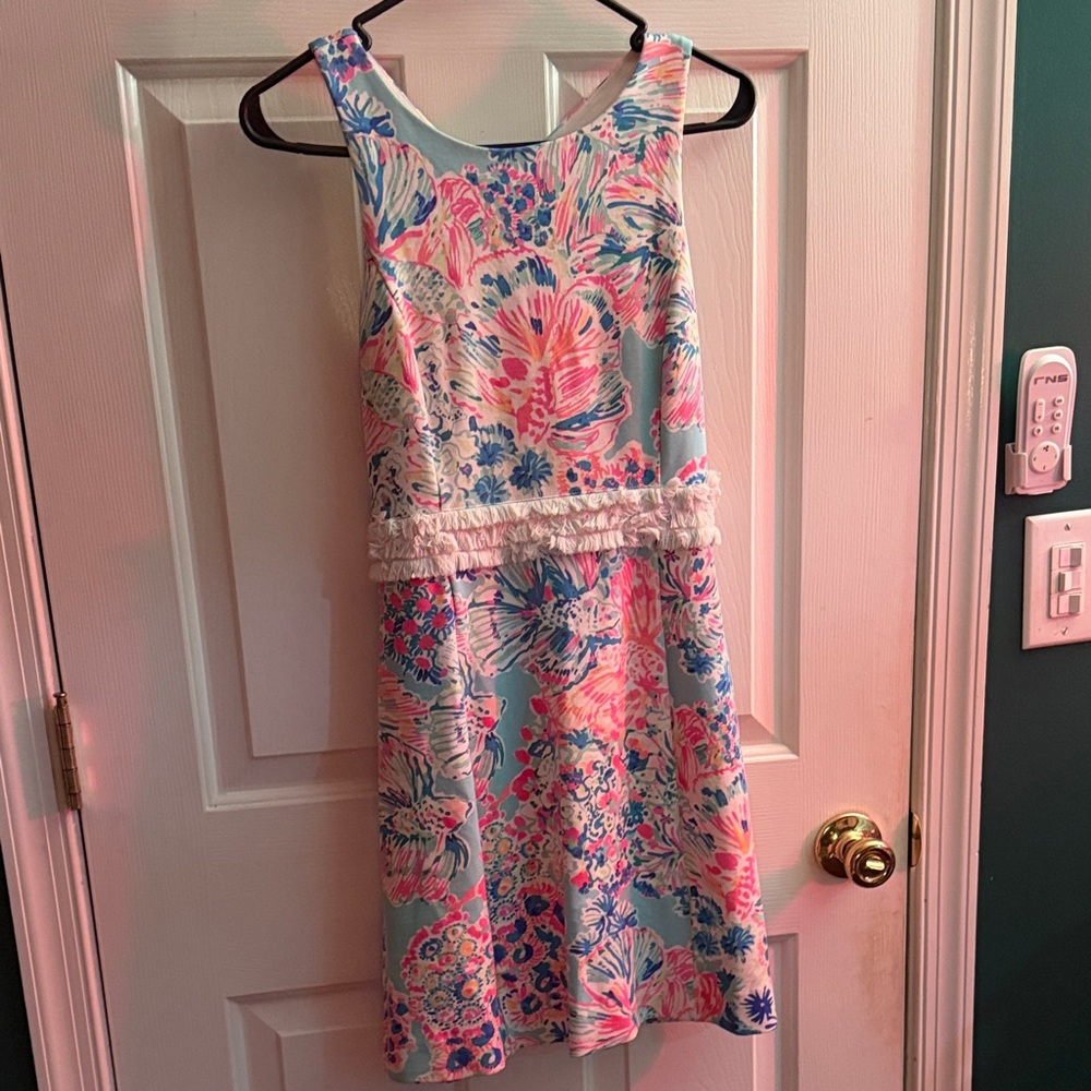 Lilly Pulitzer Floral Midi Dress - Blue and Pink